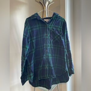 Old Navy - Oversized Flannel - Blue & Green - Size XL